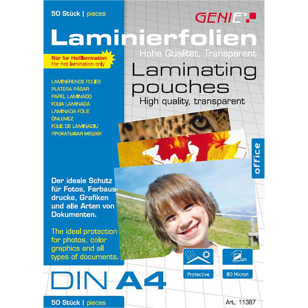 Laminierfolien (DIN A4 80 Mikron) 50er Pack