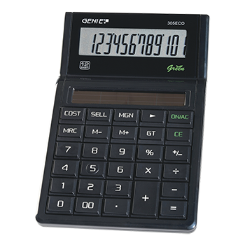 12-digit pocket calculator with solar power