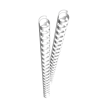 Plastikbindercken (DIN A4, 10 mm, 65 Blatt) 25 Stck wei