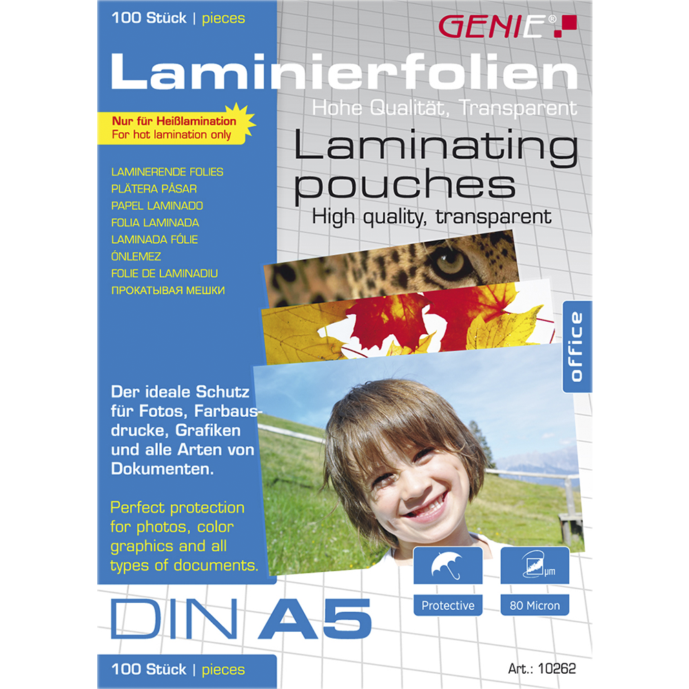 Laminierfolien (DIN A5 80 Mikron) 100er Pack