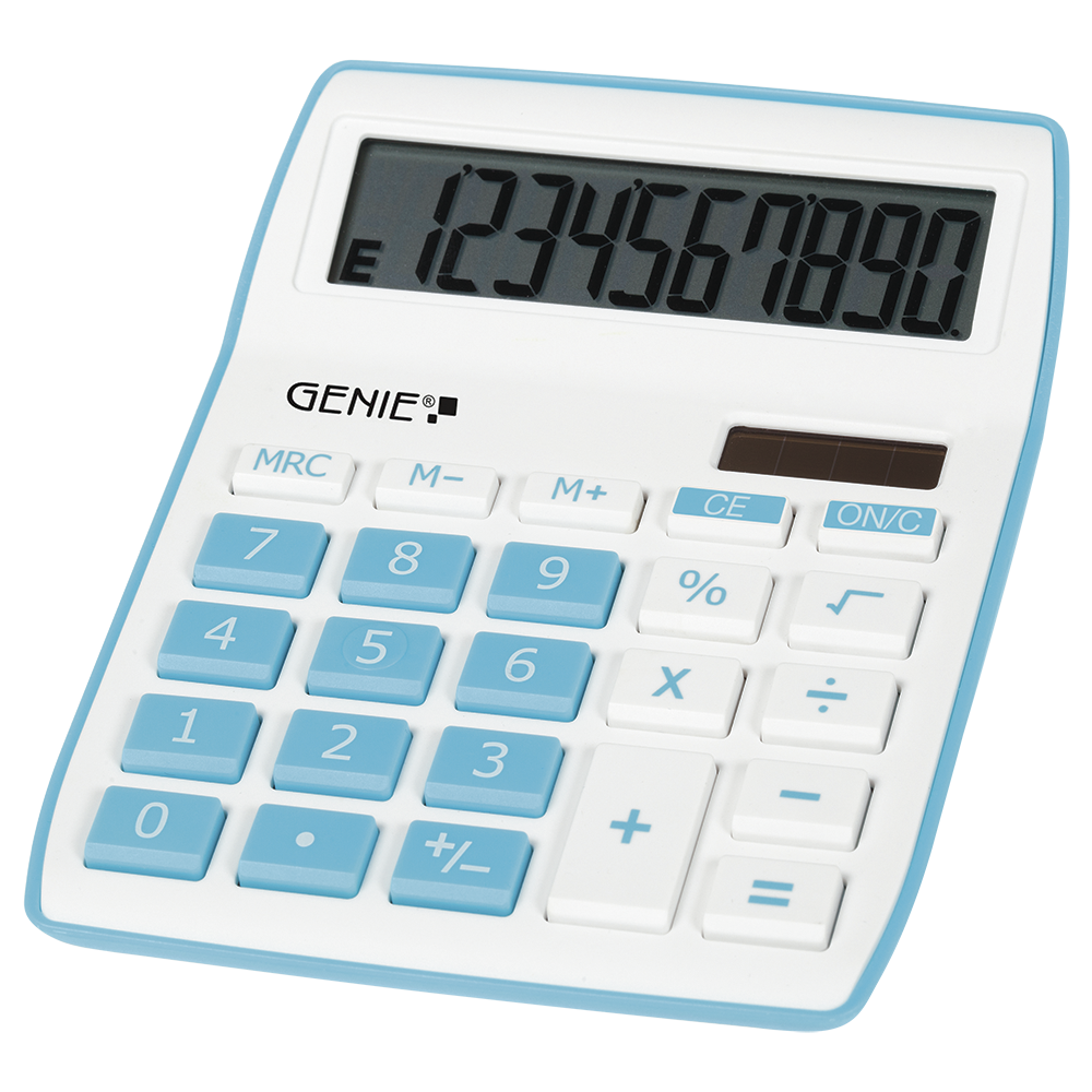 10-stelliger Tischrechner mit Dual-Power (Solar und Batterie)