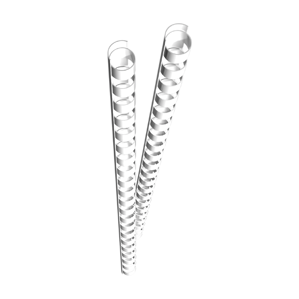 Plastikbindercken (DIN A4, 8 mm, 45 Blatt) 25 Stck wei